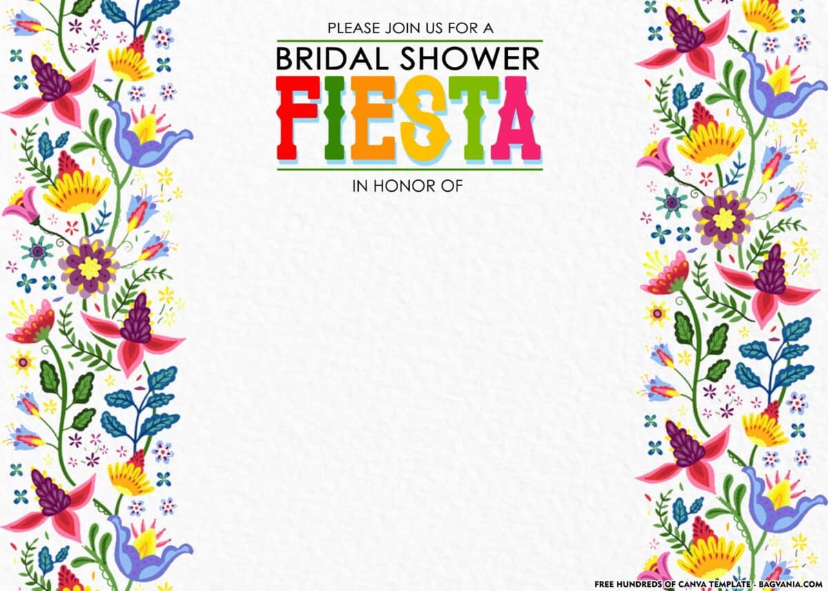 FREE Download Fiesta Bridal Shower Invitation Templates