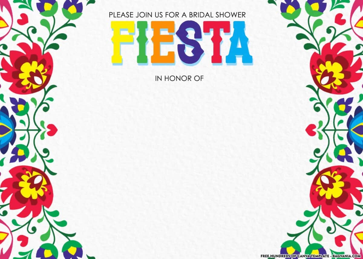 FREE Download Fiesta Bridal Shower Invitation Templates