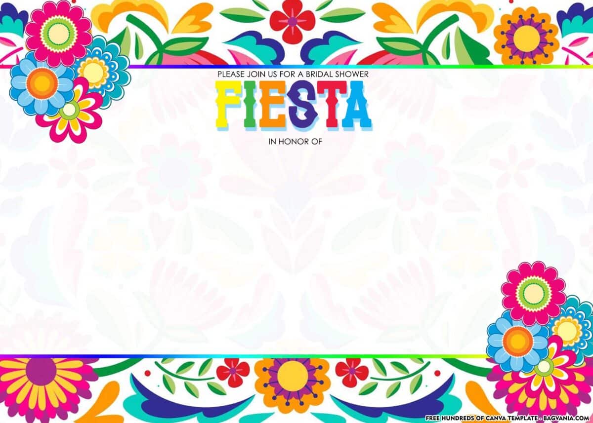 FREE Download Fiesta Bridal Shower Invitation Templates