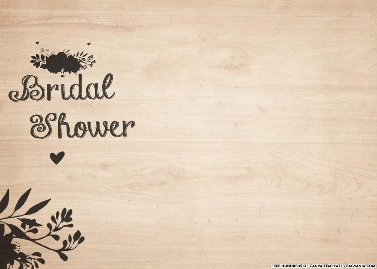 FREE Download Free Rustic Bridal Shower Invitation