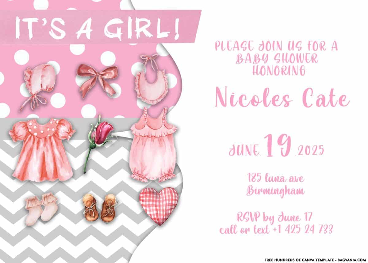 FREE Download Girl Baby Shower Invitation