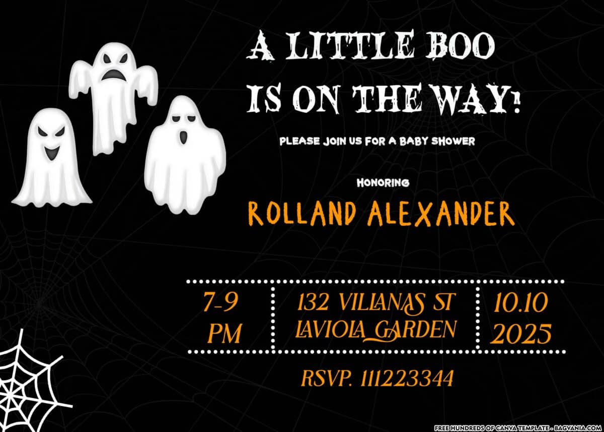 FREE Download Halloween Baby Shower Invitation