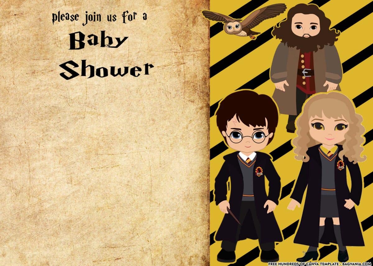 FREE Download Harry Potter Baby Shower Invitation