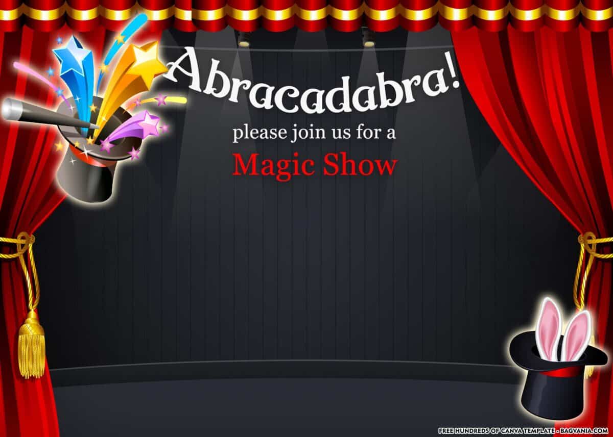 FREE Download Magic Show Invitation Template