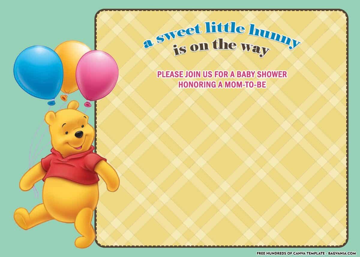 FREE Download Winnie the Pooh Baby Shower Invitations