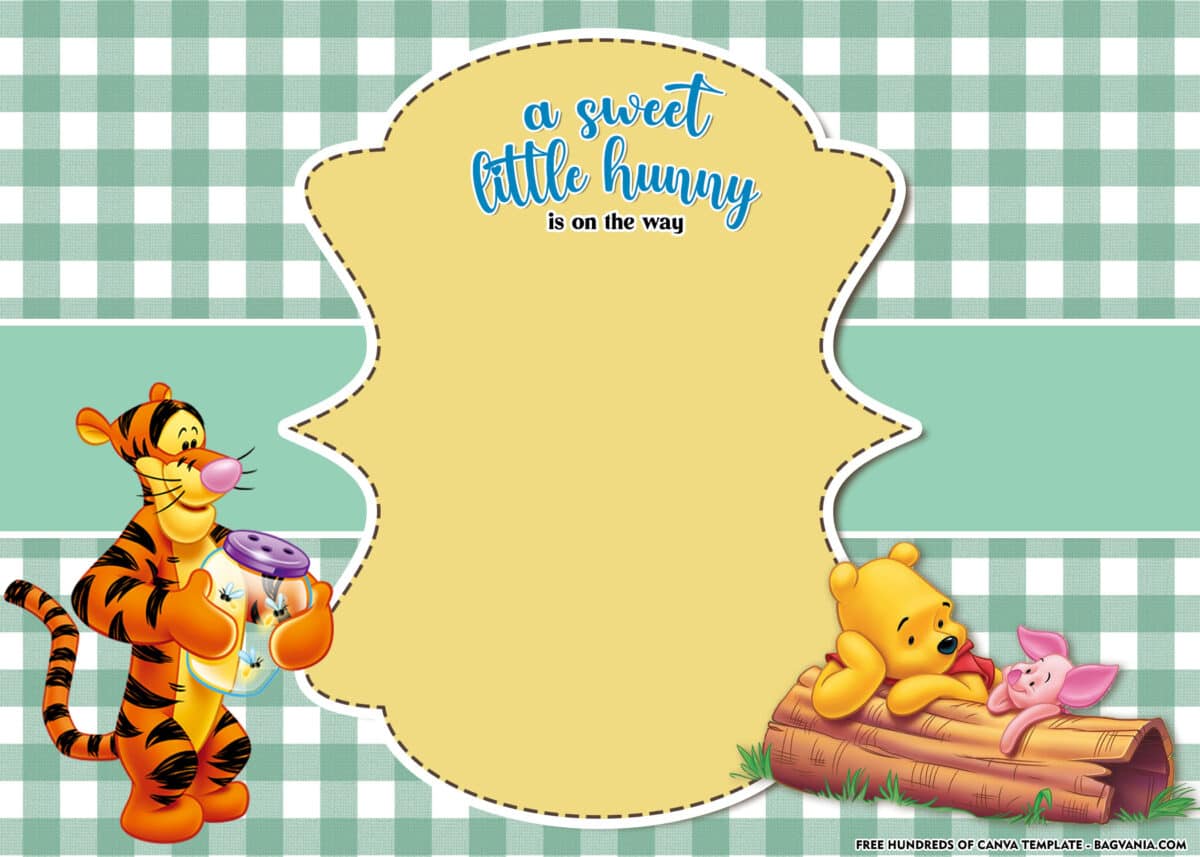 FREE Download Winnie the Pooh Baby Shower Invitations