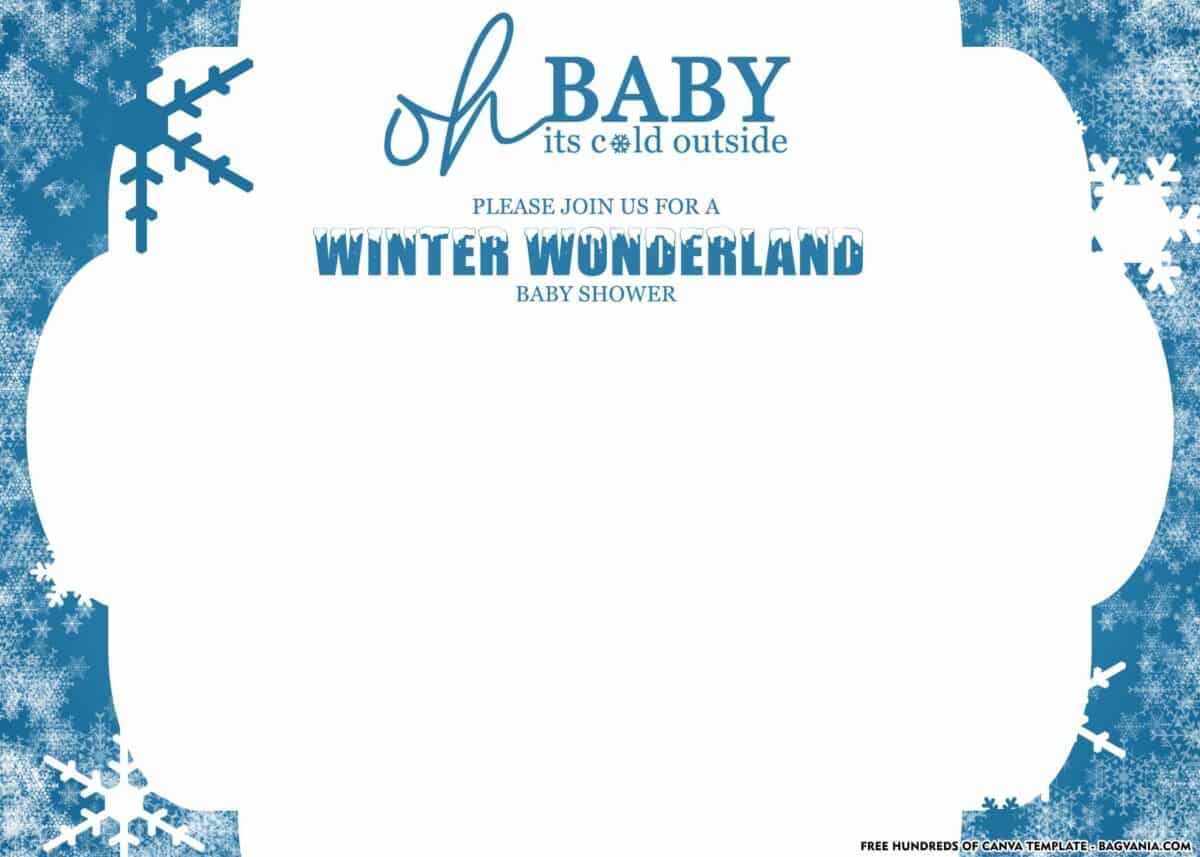 FREE Download Winter Wonderland Baby Shower Invitation Template