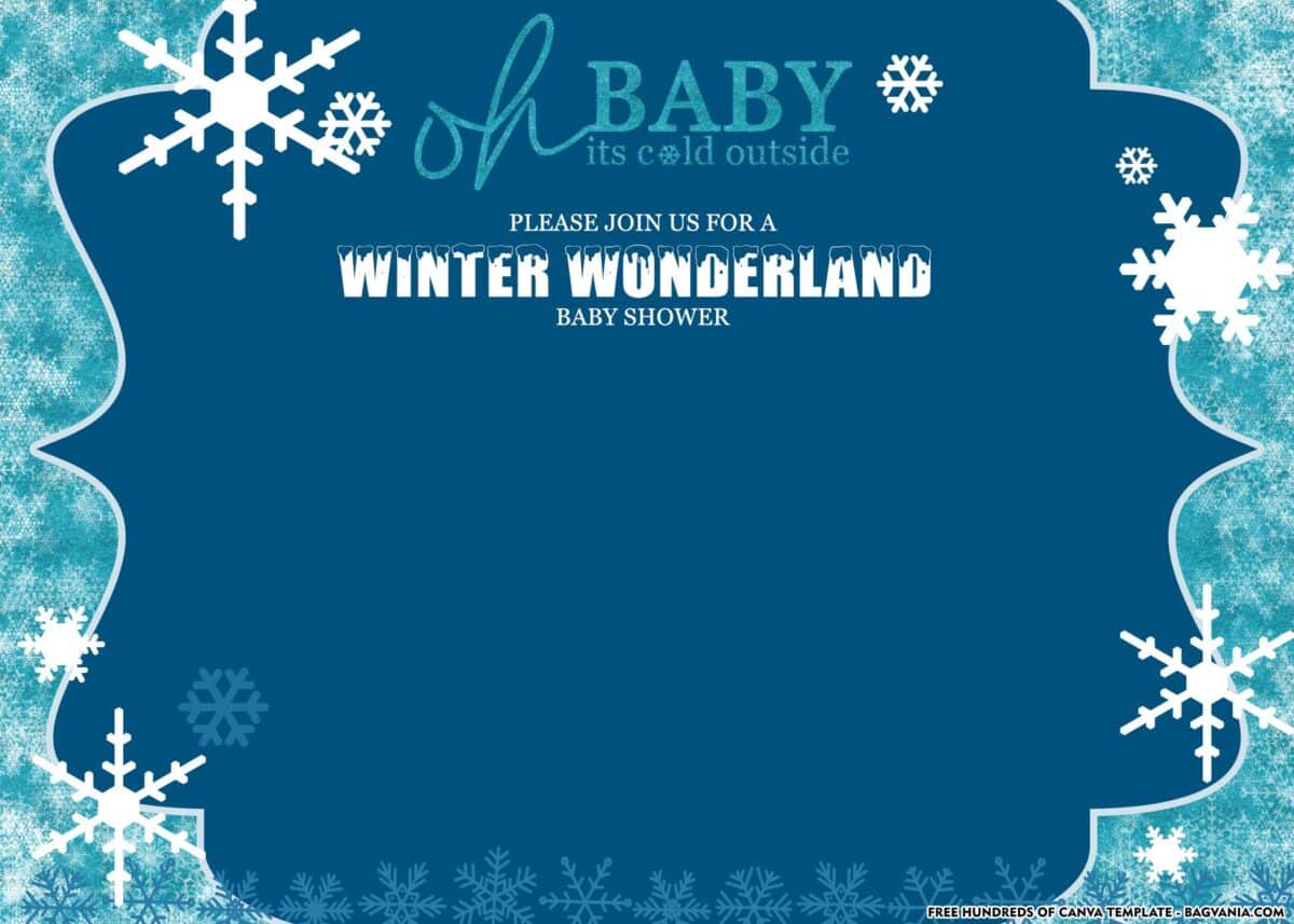 FREE Download Winter Wonderland Baby Shower Invitation Template