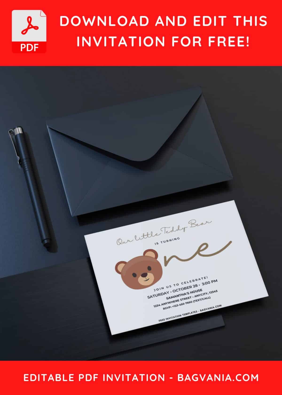 Teddy Bear Party Invitation