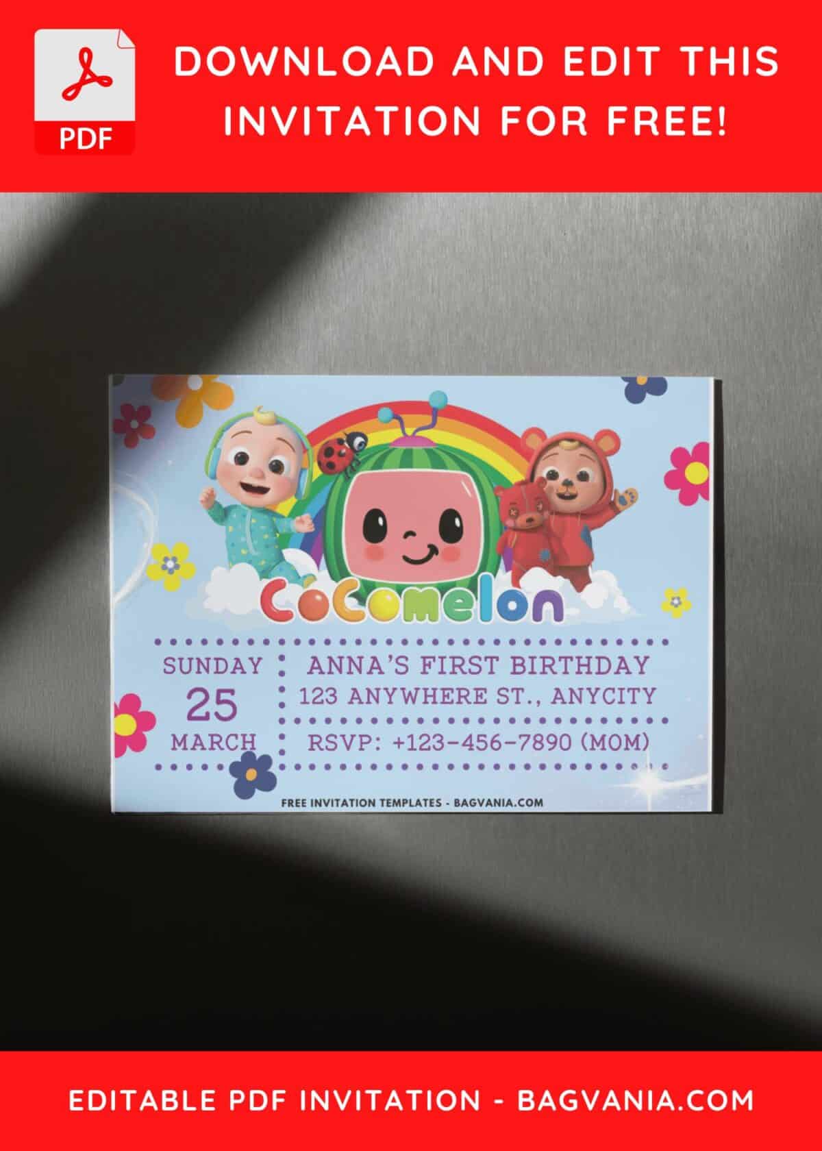 Cocomelon Baby Shower Invitation