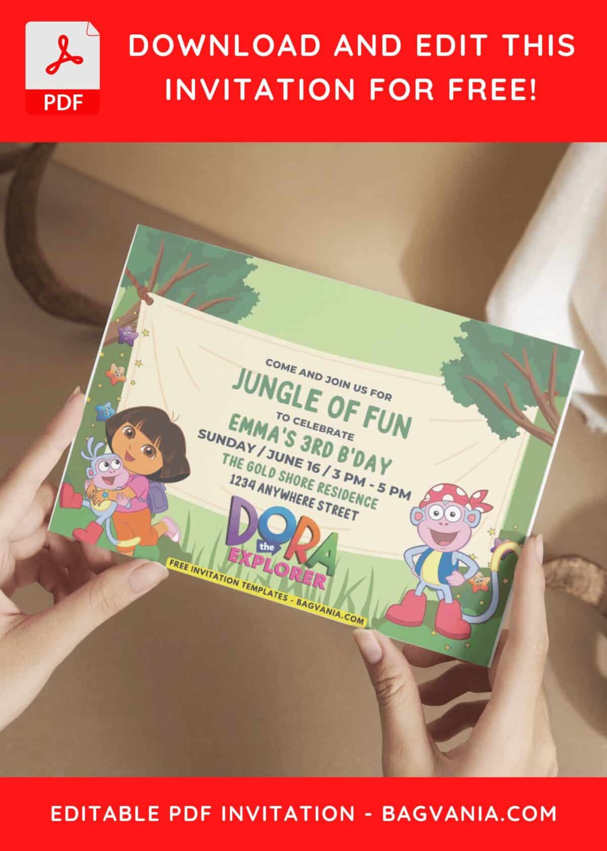 Dora Party Invitation