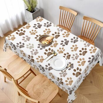 Teddy Bear PAW Print Table Cloth