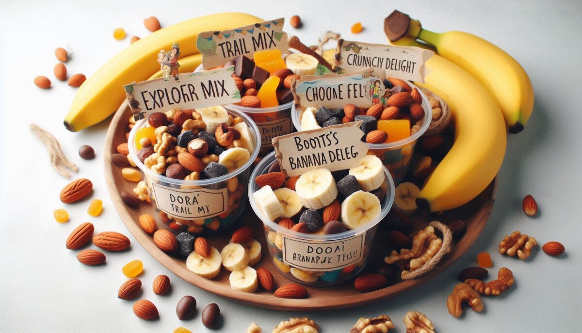 Dora Party Snack with Bananas And Nuts