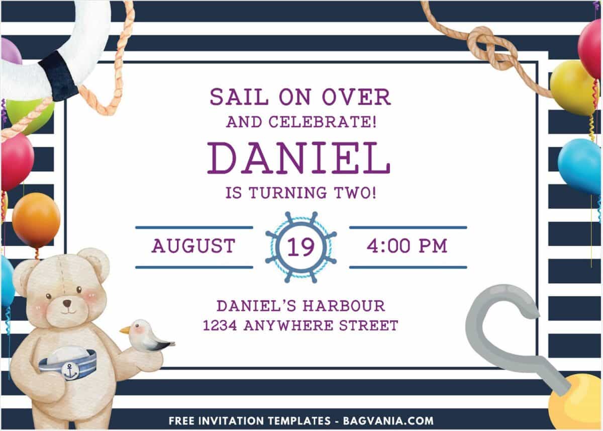 Nautical Birthday Invitation 