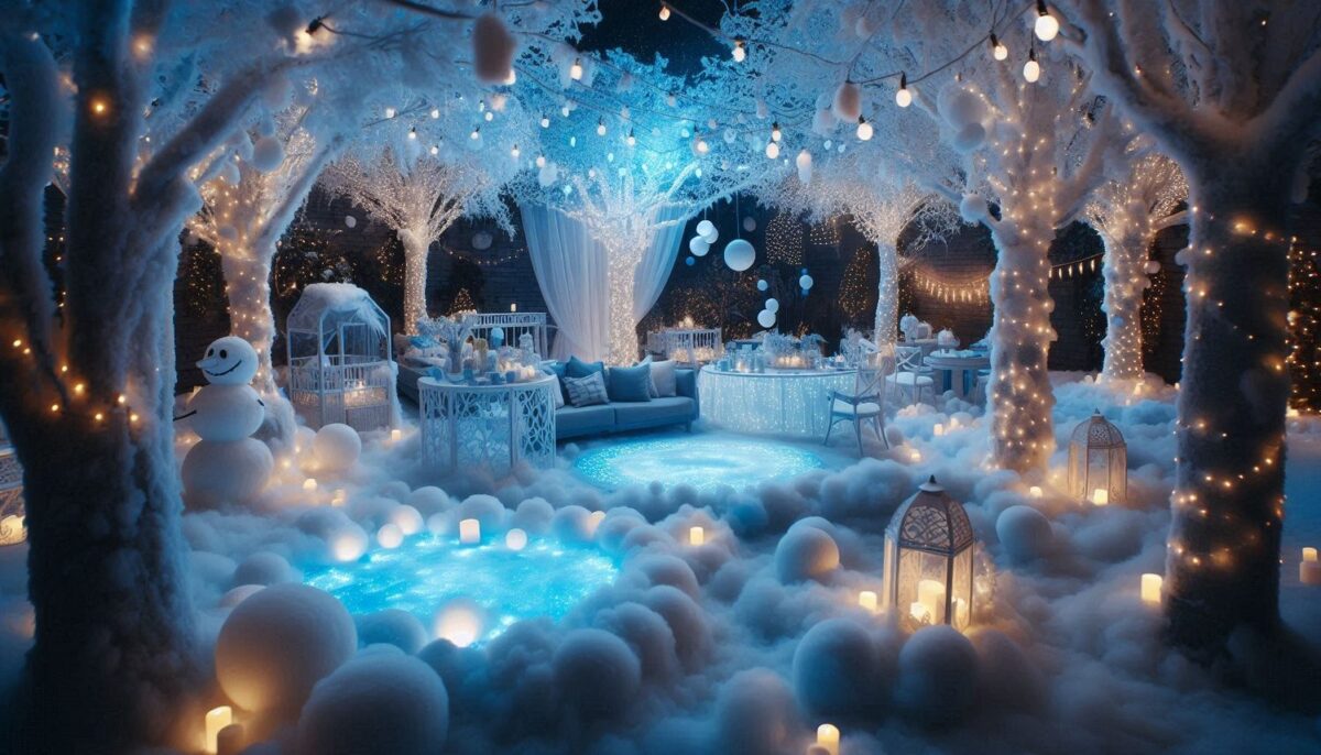 Outdoor Disney Frozen Birthday Party Decor Ideas