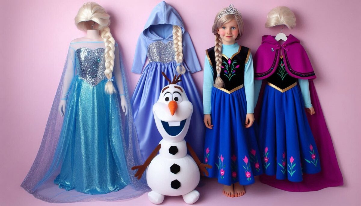 Sparkling Blue Elsa and Royal Anna Cape Inspired Costumes