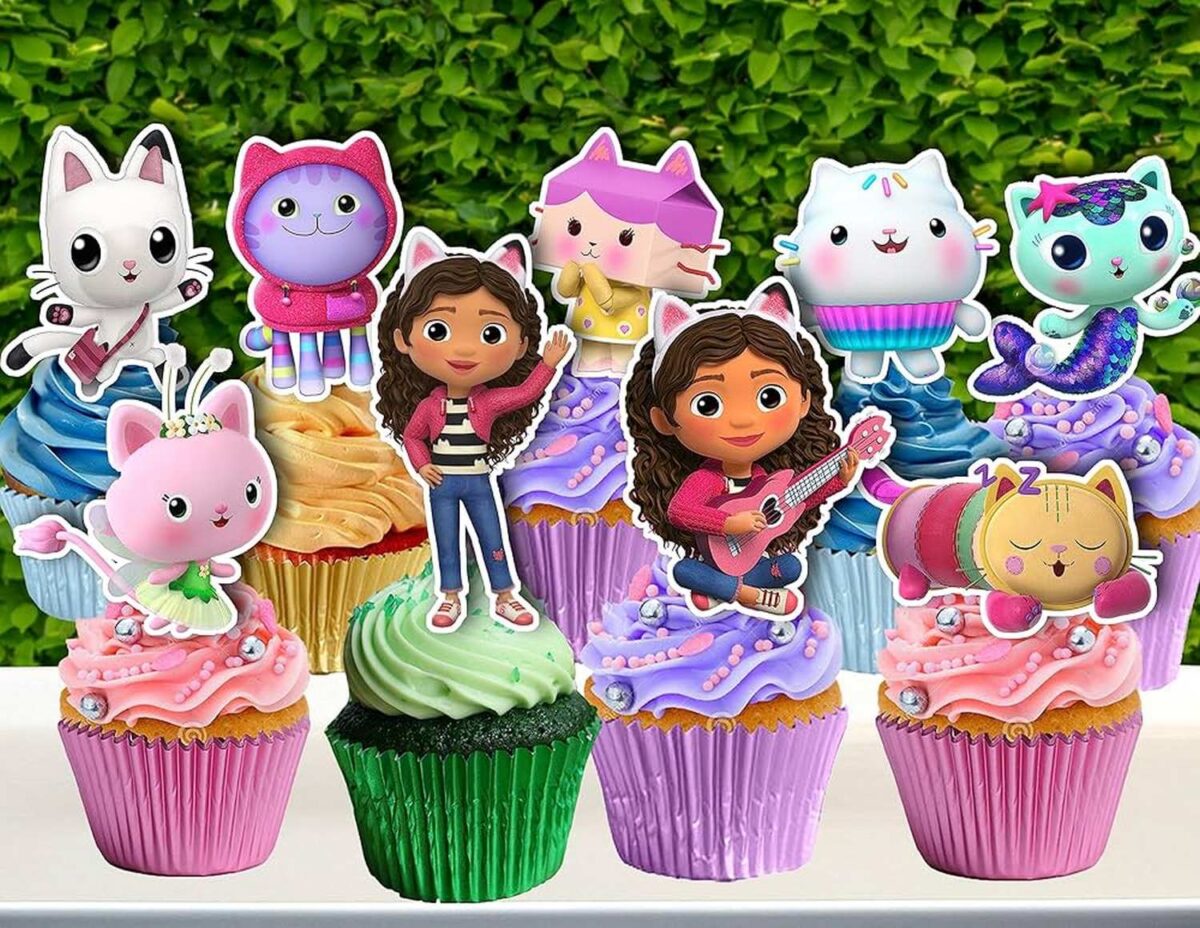 Gabby Dollhouse Cupcake Toppers