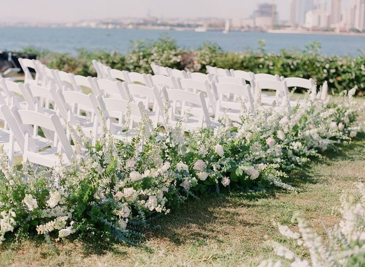 Baby's Breath Flower Aisle Runner