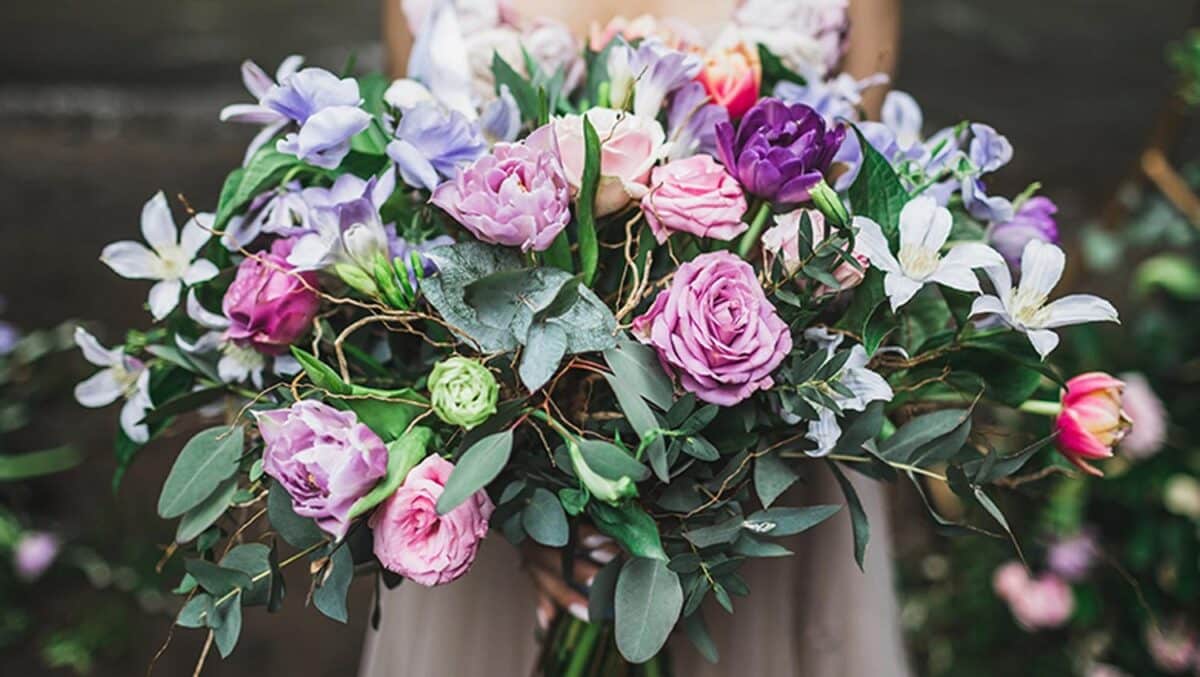 Floral Bouquet with Peony and Rose