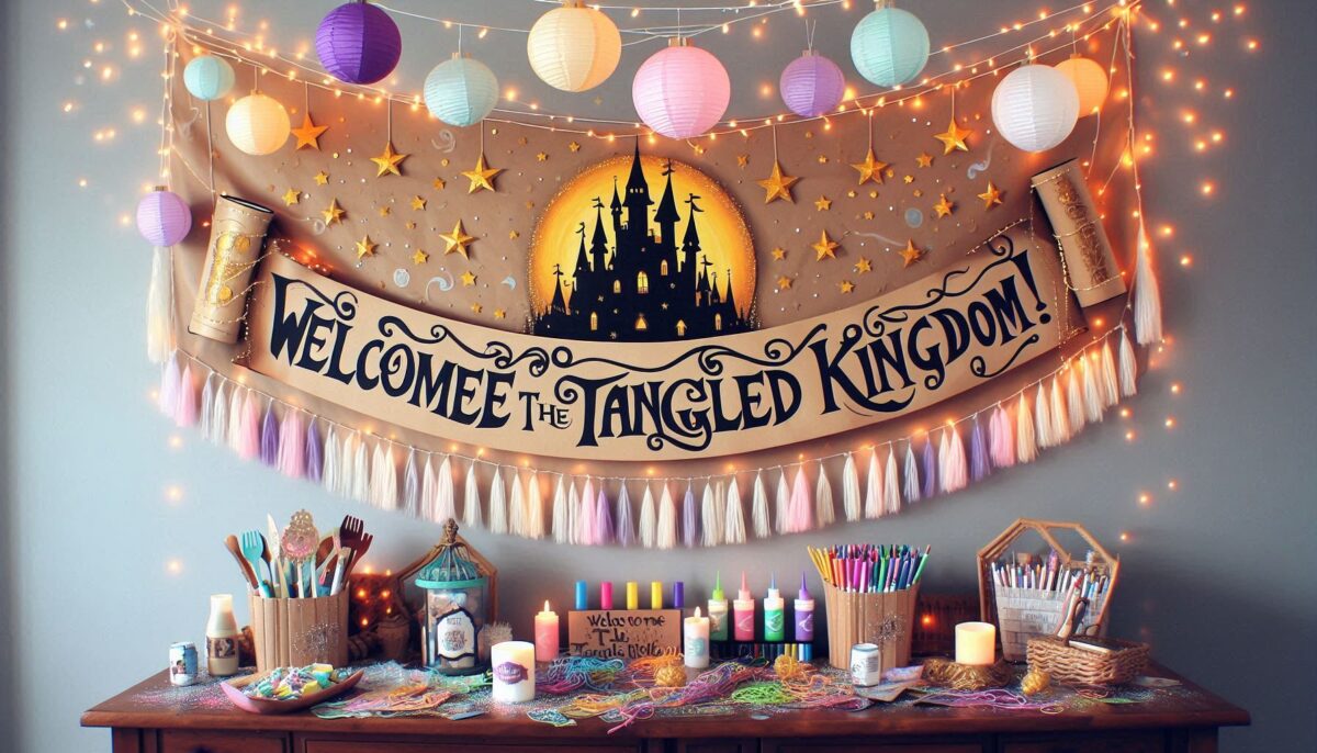 Rapunzel Tangled DIY Welcome Banner