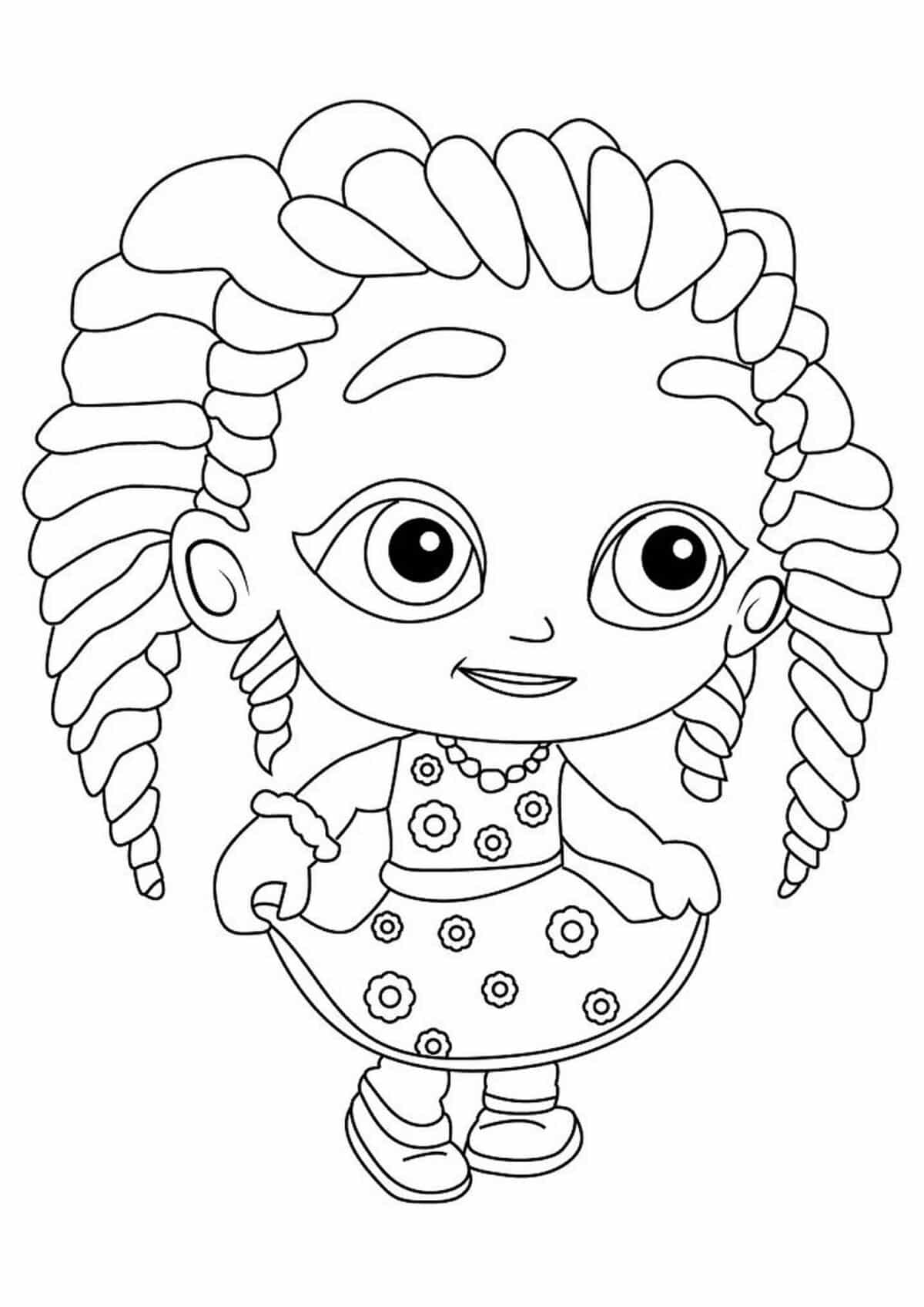 Zoe Walker Super Monsters Coloring Page Template