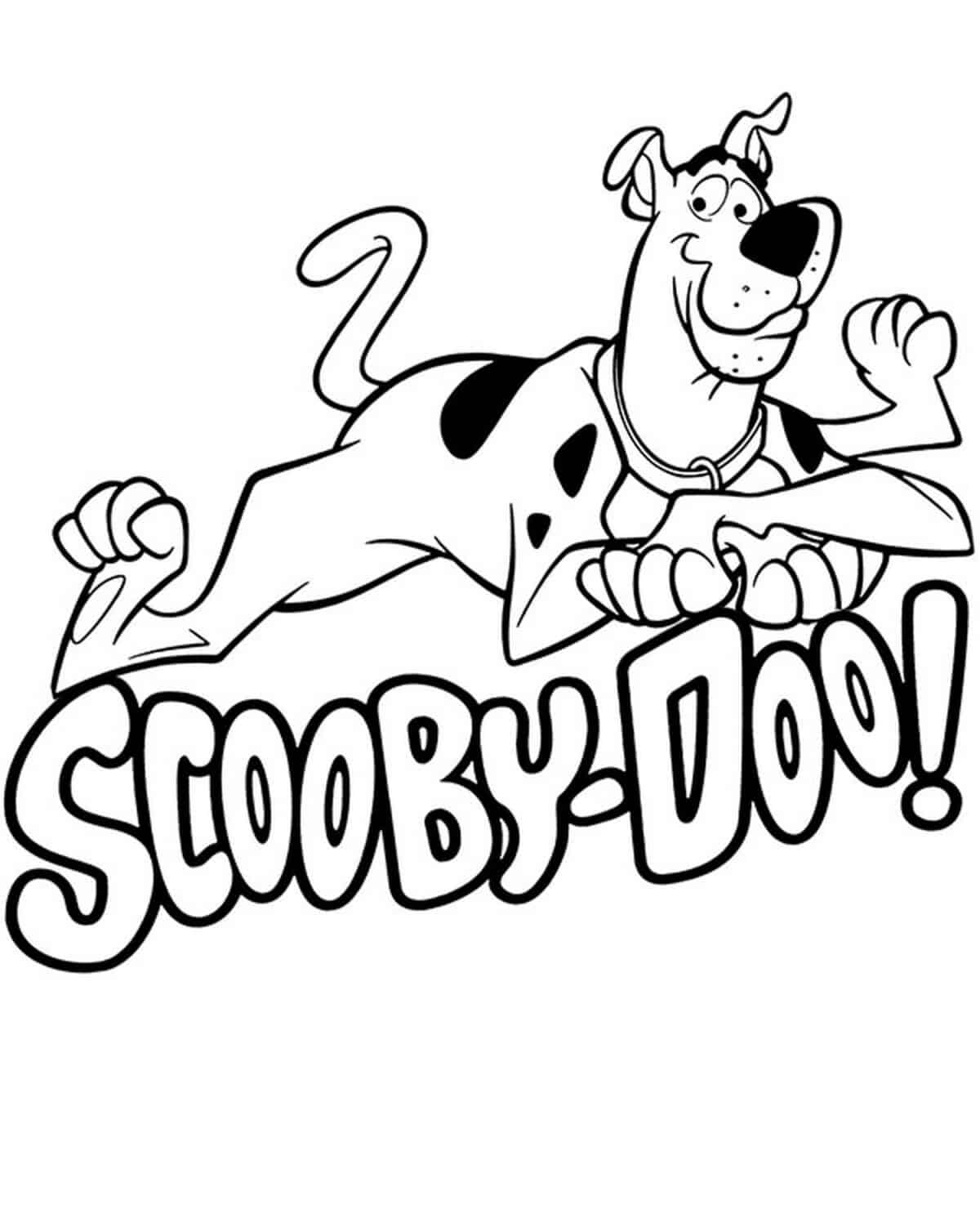 Scooby doo coloring page template