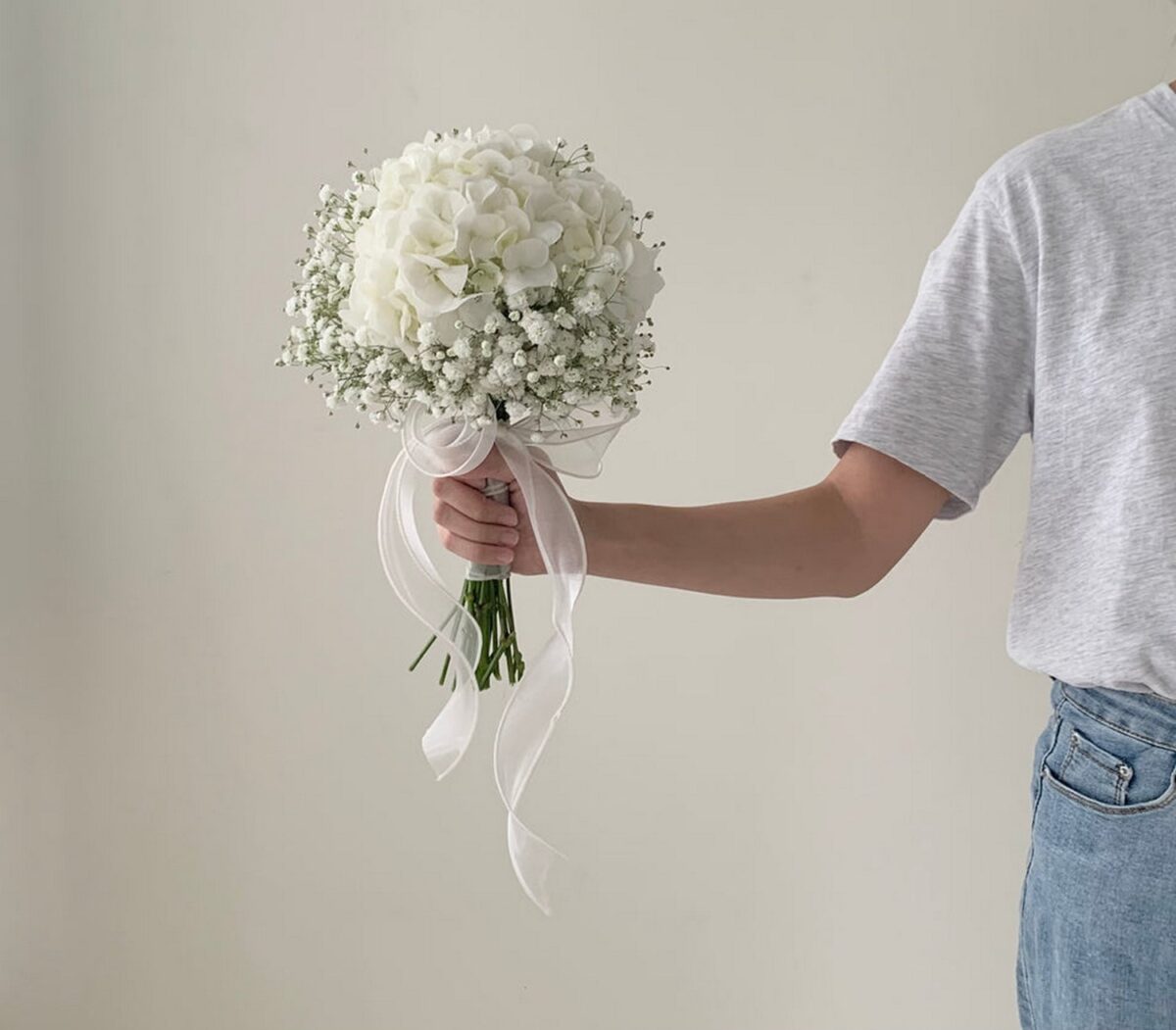 Enchanting Peony and Hydrangea Flower Bouquet