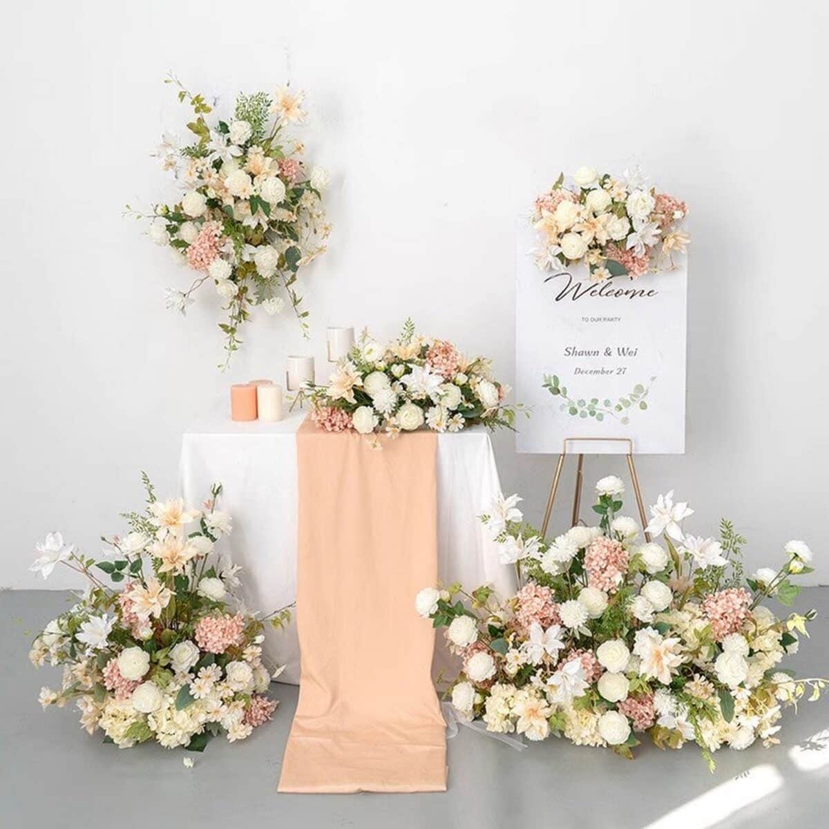 Hydrangea & Peony Centerpiece & Table Runner