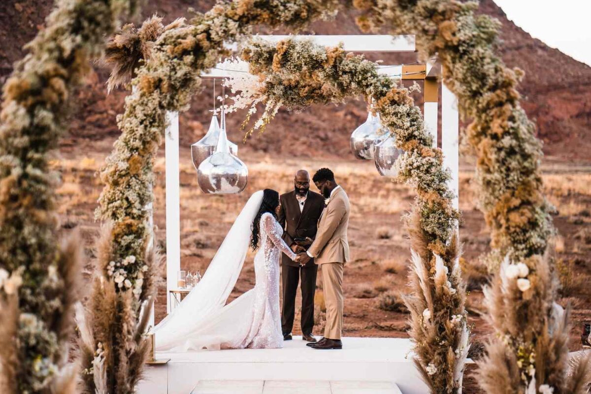 Floral Arch Bohemian Wedding