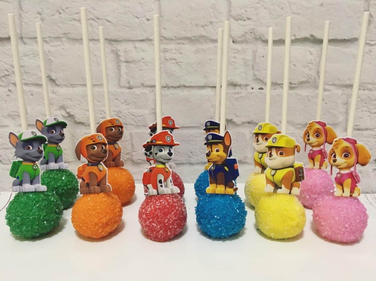 Colorful PAW Patrol Cake pops