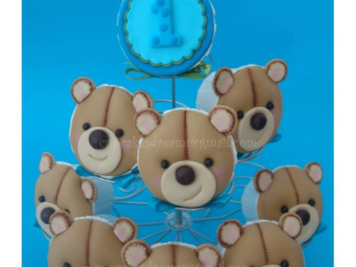 Yummy Brown Teddy Bear Cupcake