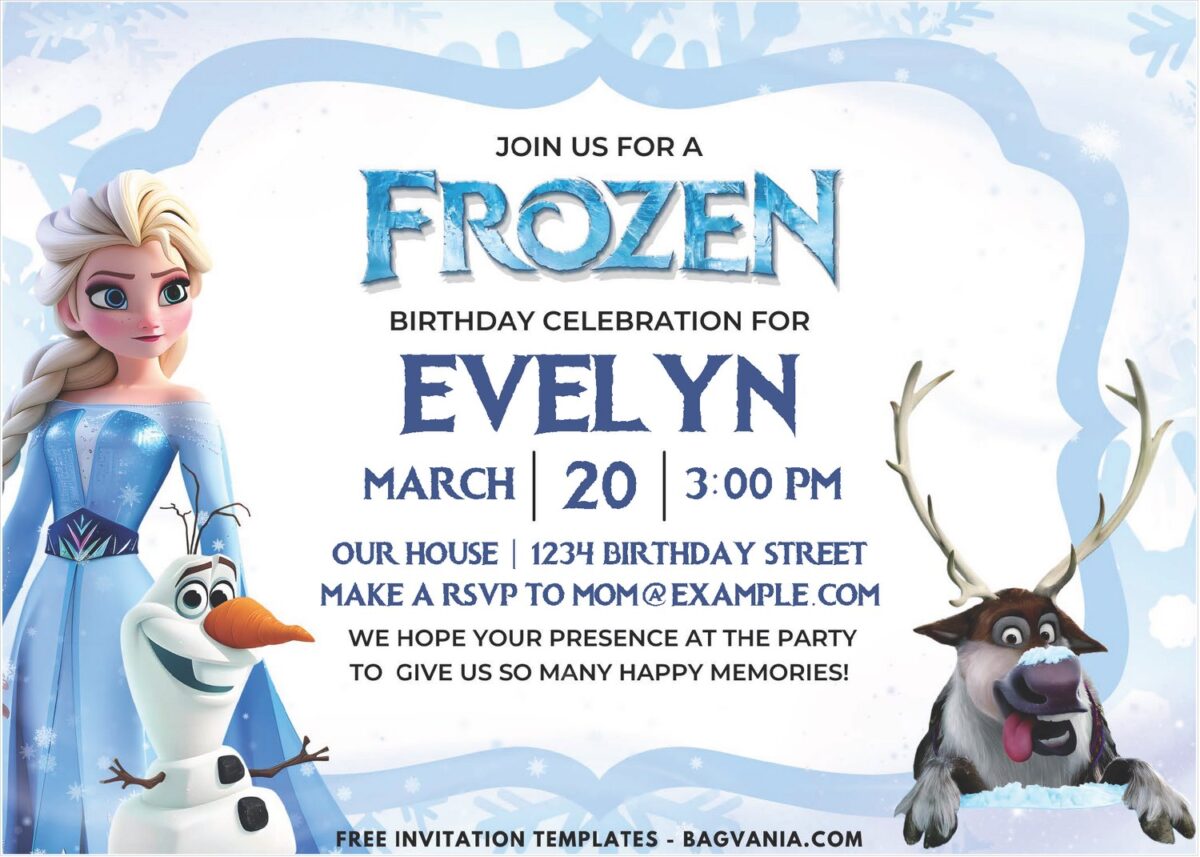 Calling All Snow Queen Frozen Birthday Invitation 