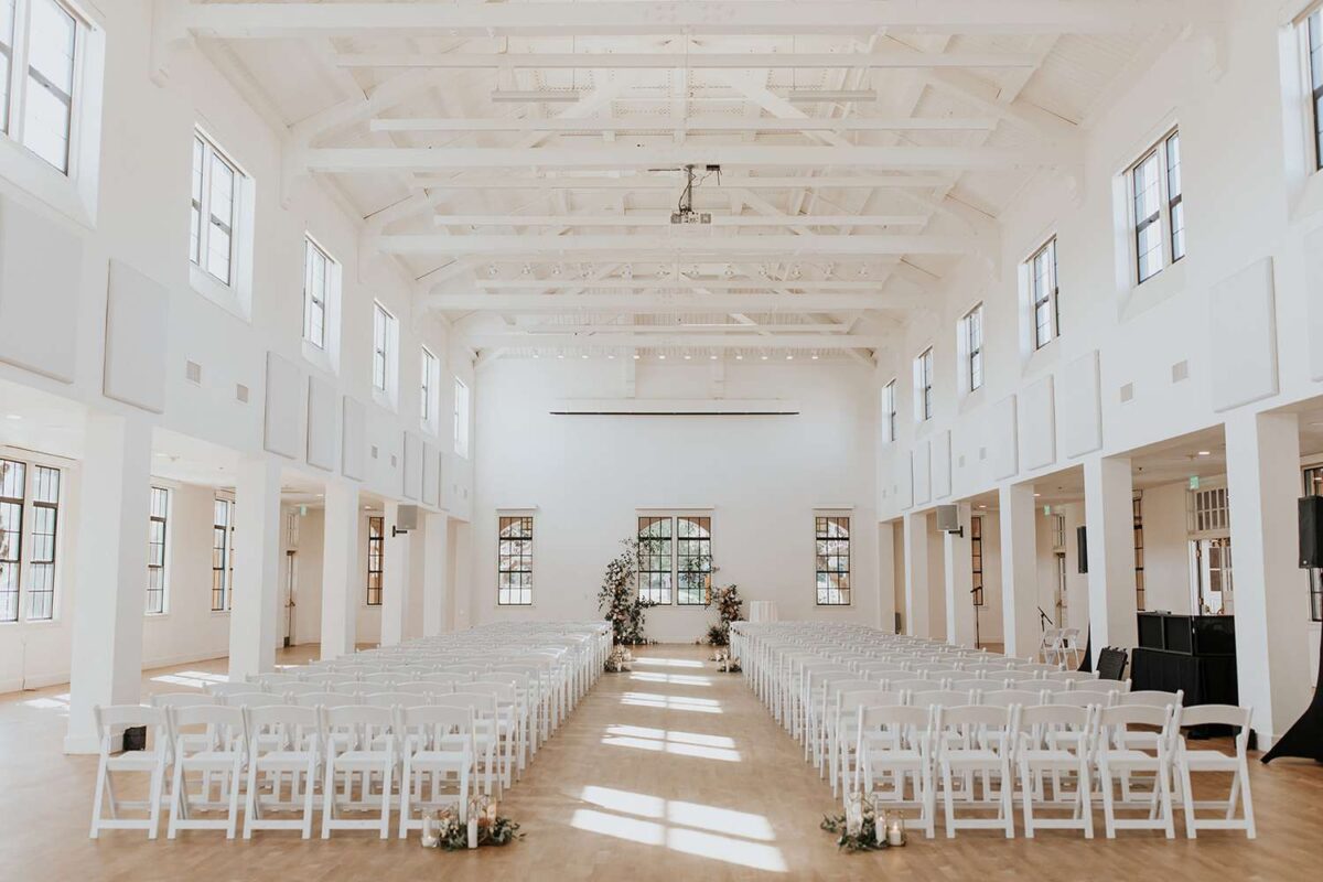 Gorgeous All White Hall Wedding Venue