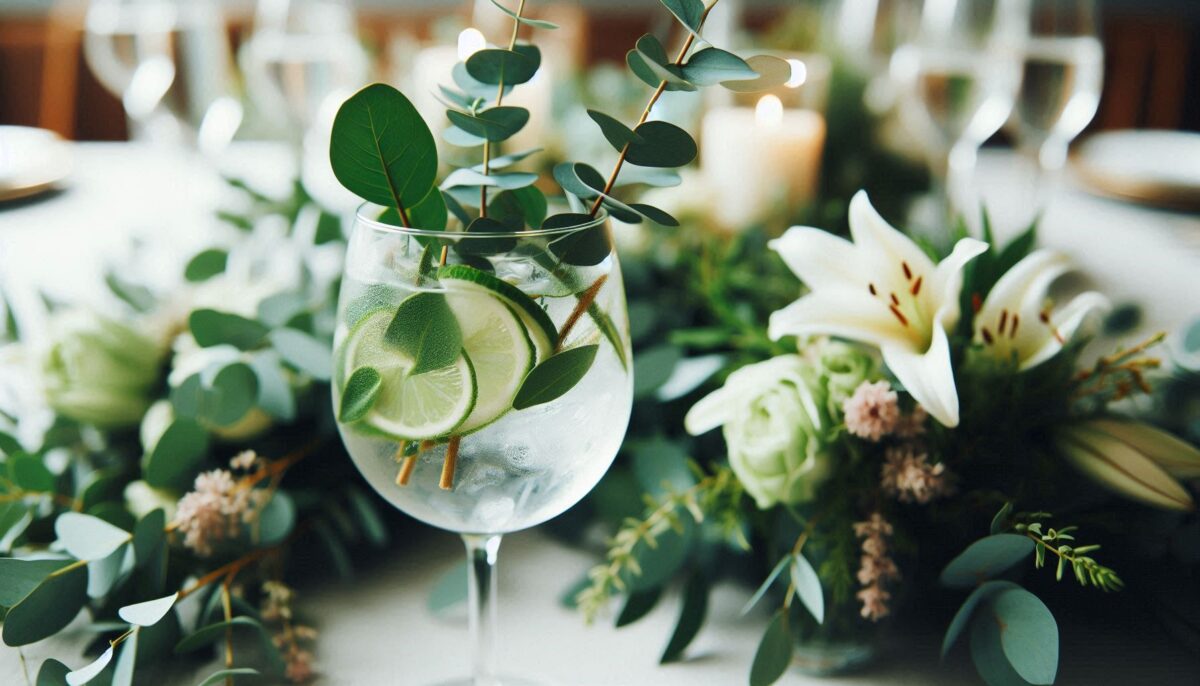 Eucalyptus and lime infused Mojito Wedding Cocktail