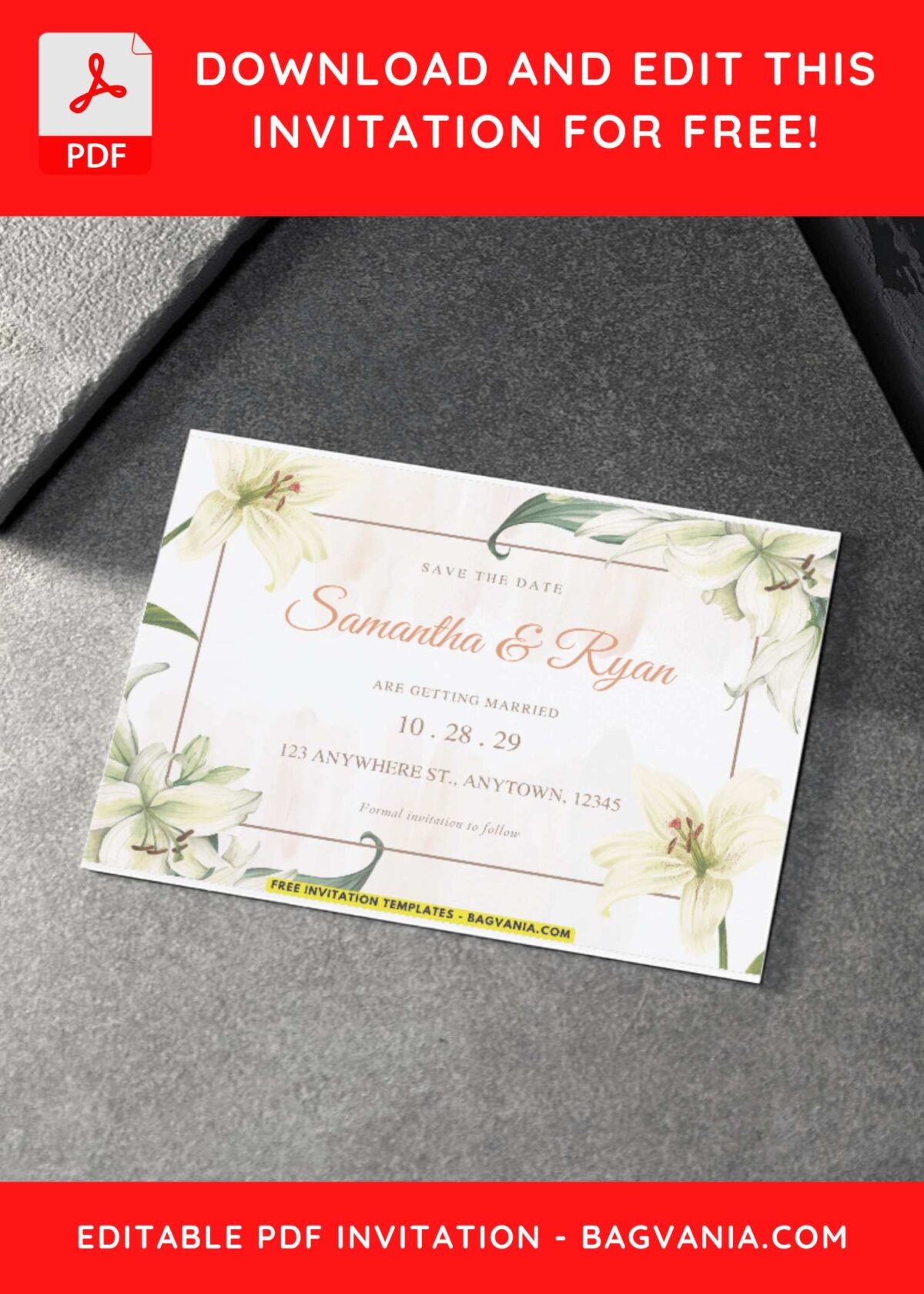 Garden Greenery Wedding Invitation 