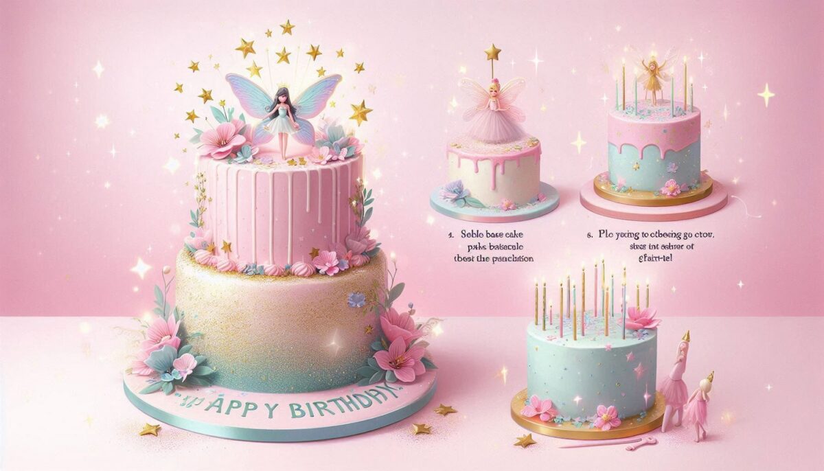 Cute and dreamy Fairy Birthday Cake