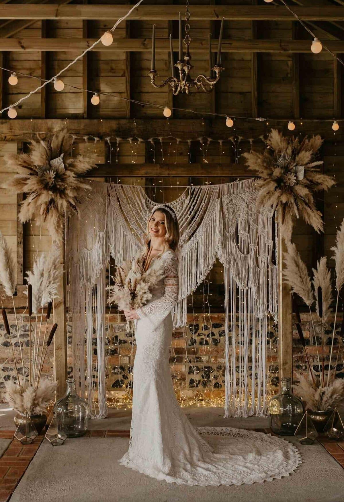 Chic Boho Macrame Wedding Backdrop