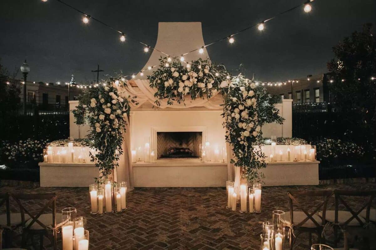 Outdoor Wedding Light setup