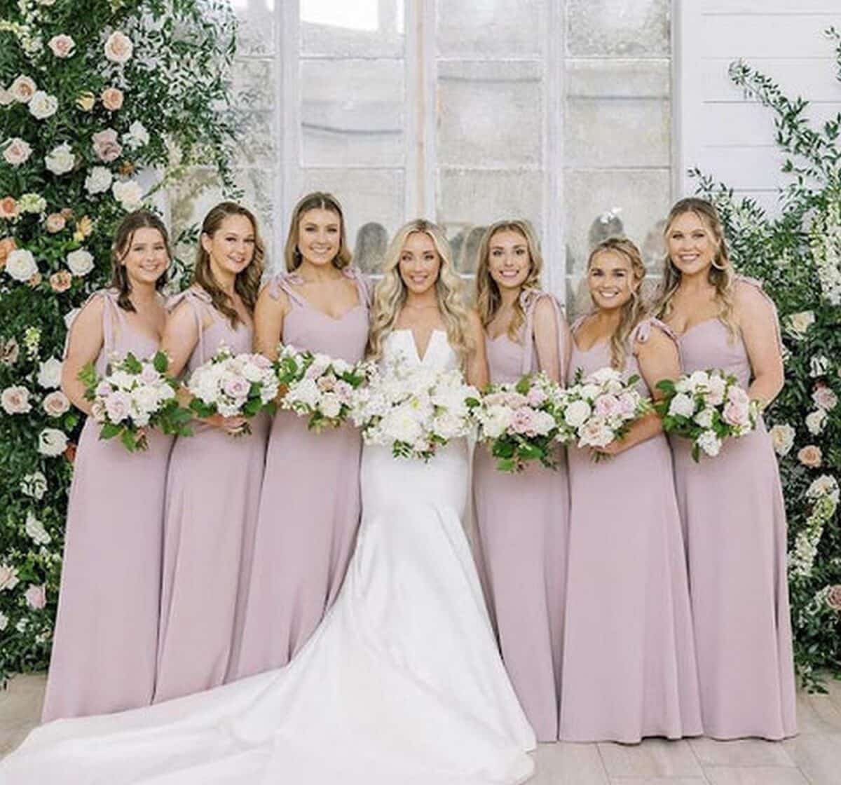 Pastel Pink Bridesmaids Dress