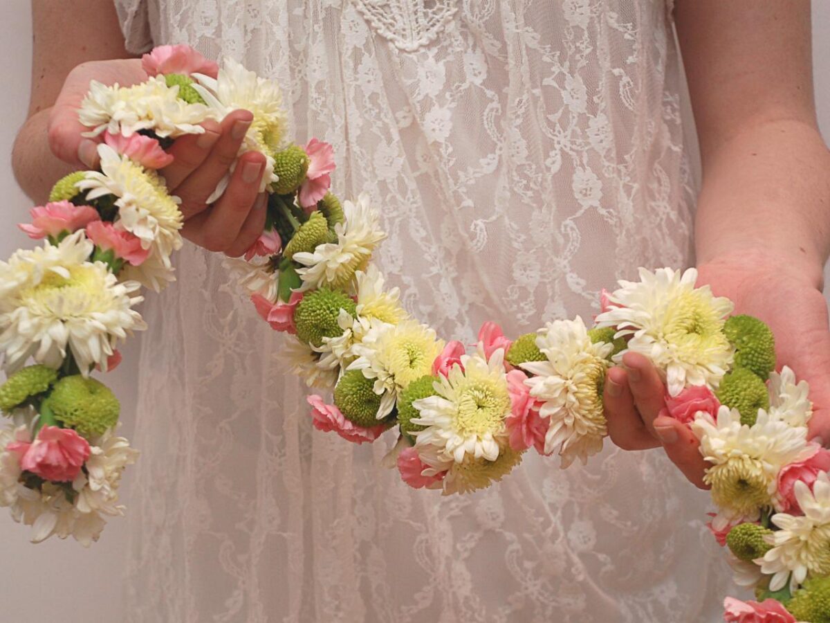 Rose and Peony DIY Flower Garland