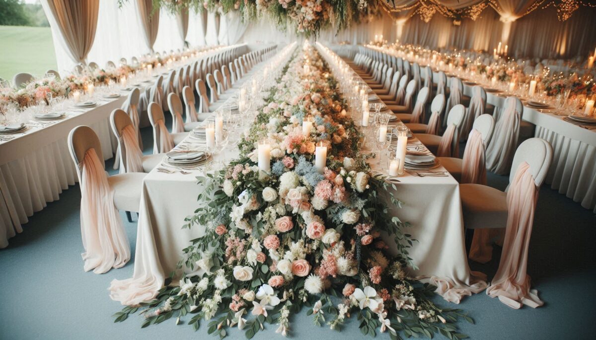 Rose and Peony Table centerpiece