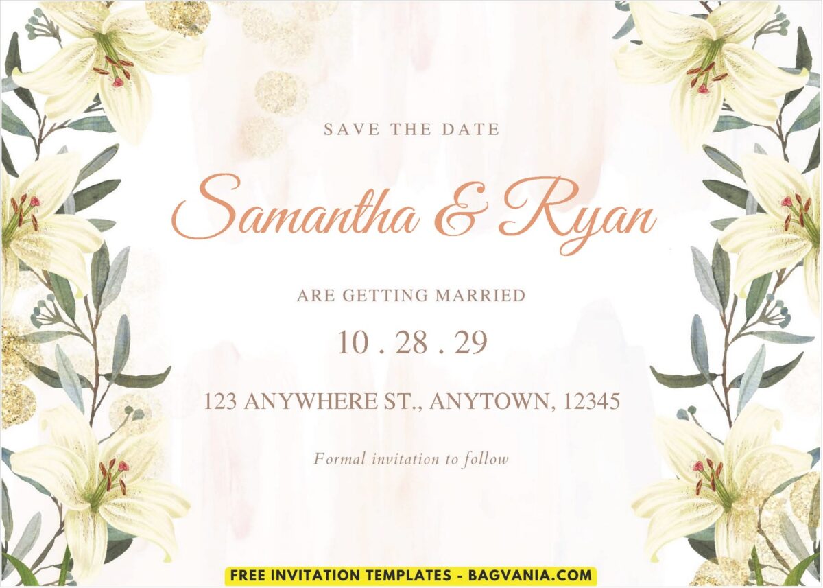 Evergreen Garden Wedding Invitation 