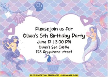 Mermaid birthday party invitation