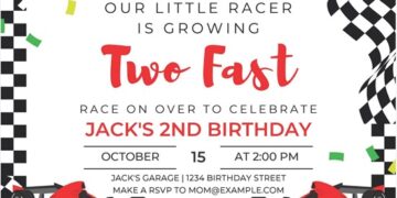 Racer-themed Birthday Invitation Template