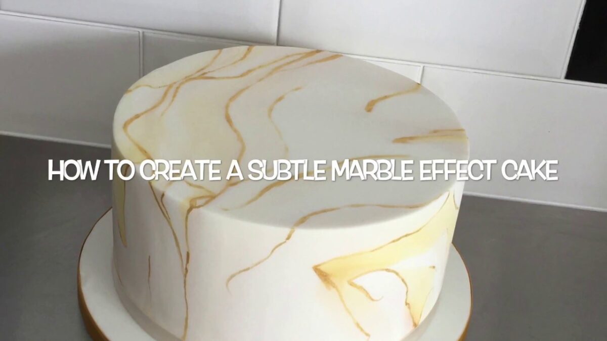 marble effect cake