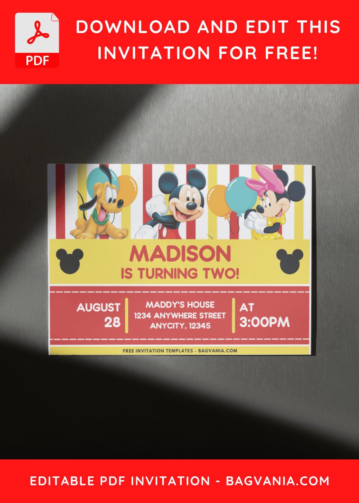 Mickey Mouse Funhouse Birthday Invitation 