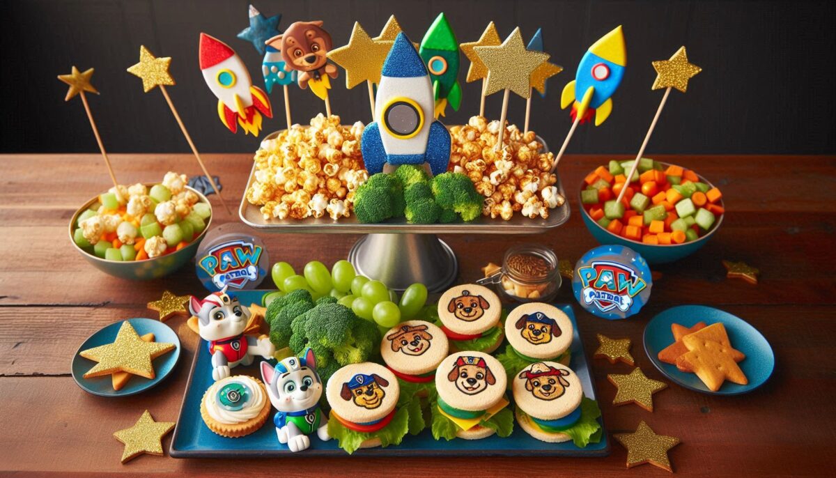 Paw patrol themed snacks (Meteor Popcorn, candy and more)