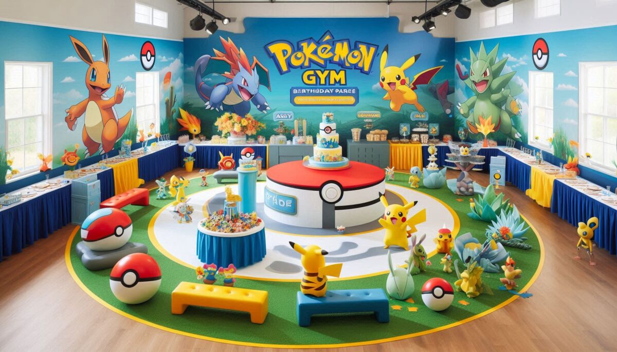 Pokémon Gym birthday decor