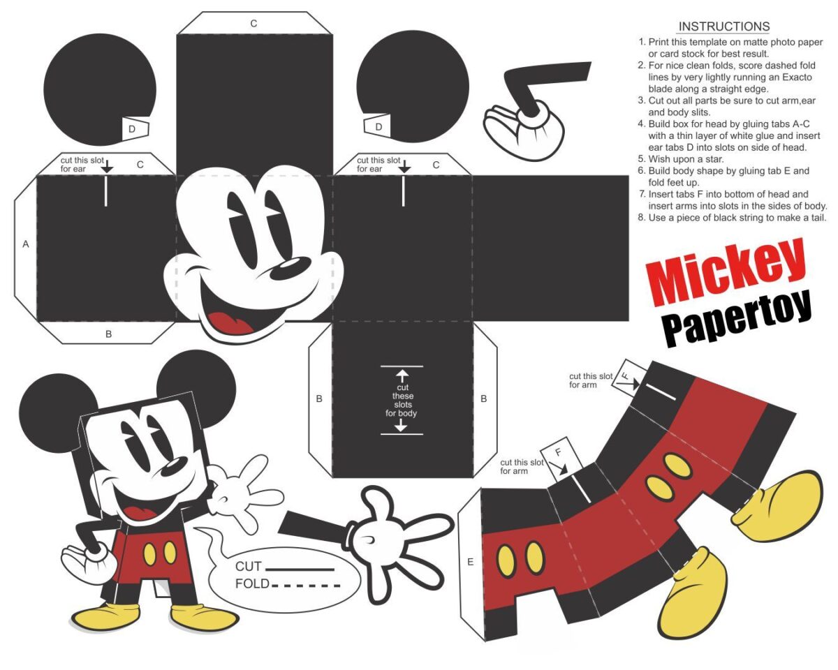 Mickey Mouse Box Templates