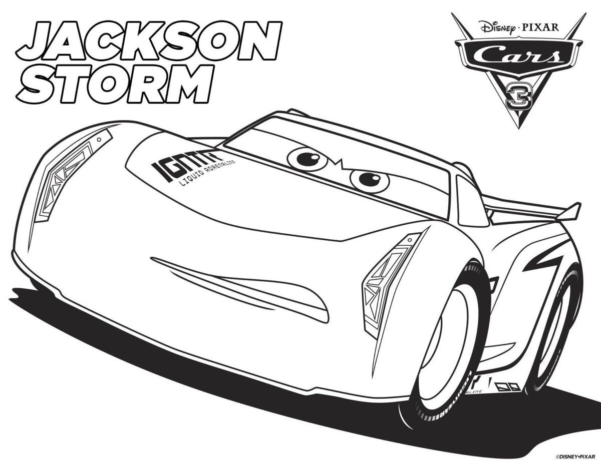 Jackson Storm Disney Cars Coloring Templates